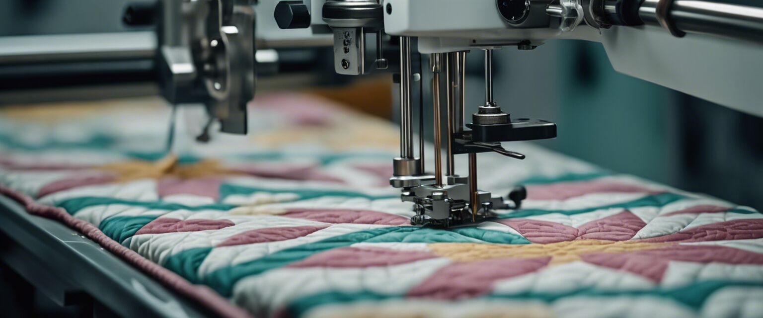 Cleaning a long arm quilting machine