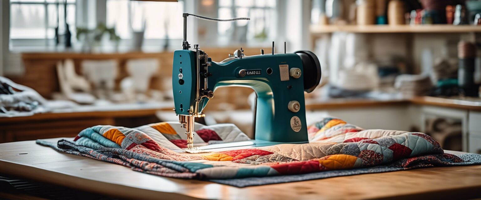 Components of a long arm quilting machine